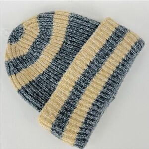 COPY - # free people women harbor marble ribbed beanie one size grey/tan